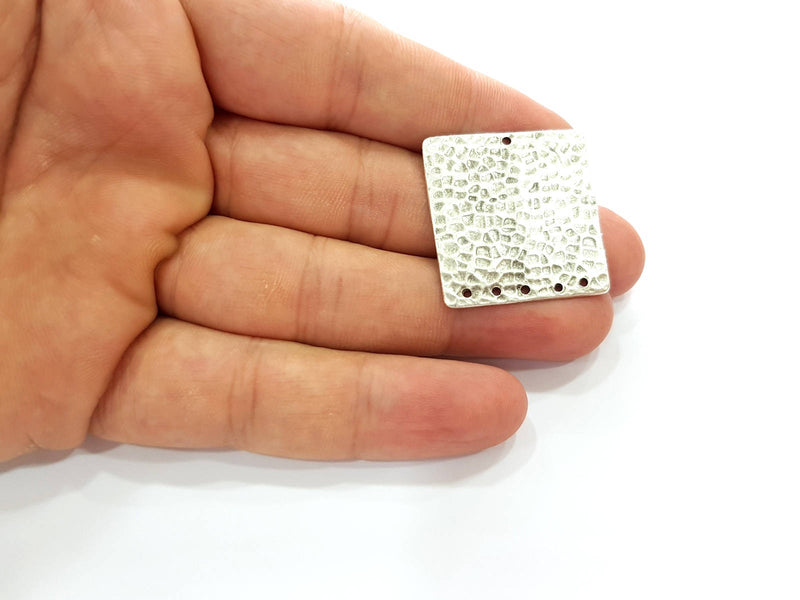 Silver Plated Connector Antique Silver Plated Brass Charms (30mm)  G8346