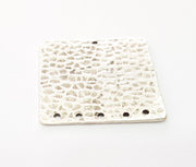 Silver Plated Connector Antique Silver Plated Brass Charms (30mm)  G8346