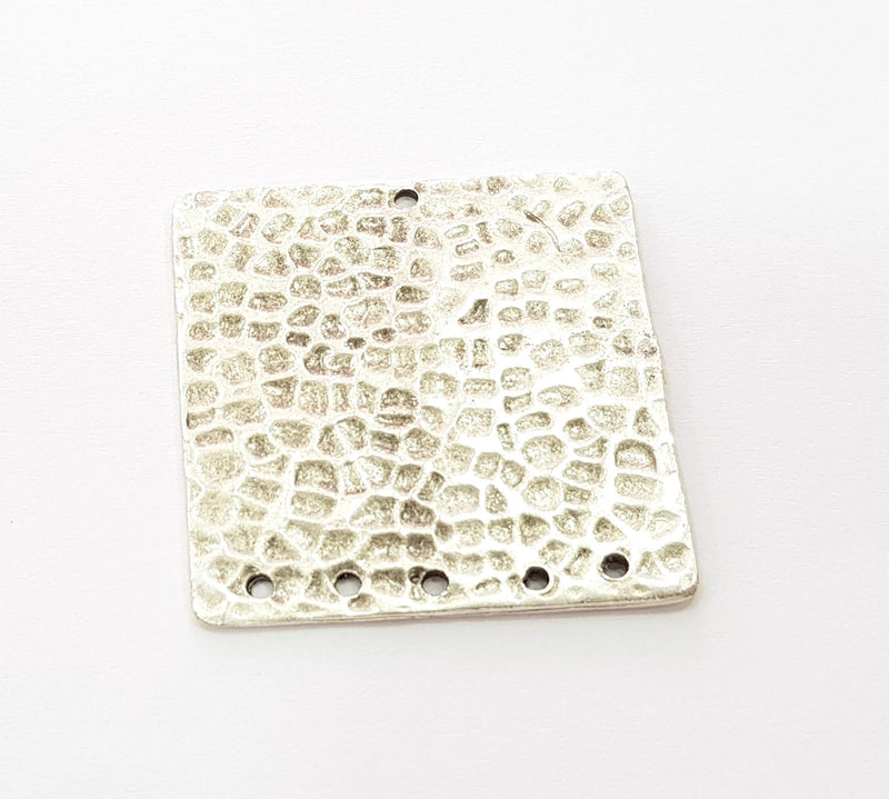 Silver Plated Connector Antique Silver Plated Brass Charms (30mm)  G8346