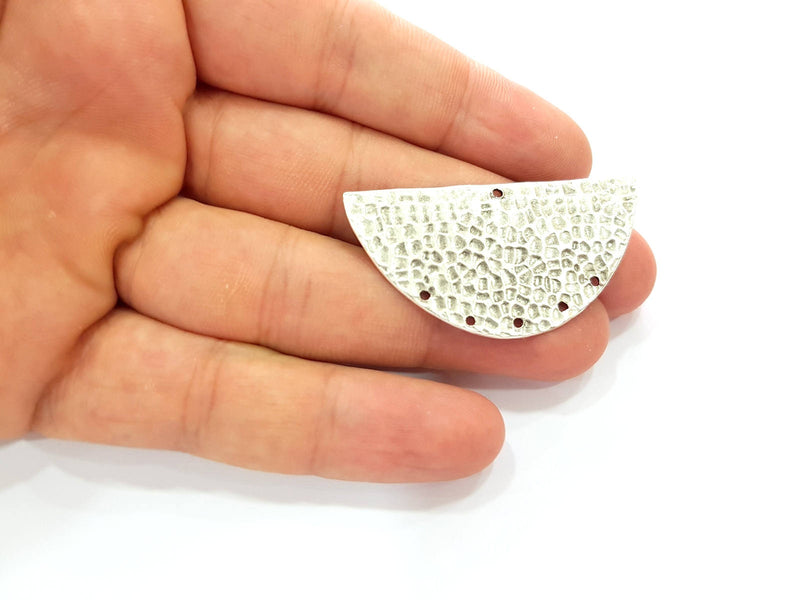 Silver Plated Connector Antique Silver Plated Brass Charms (50x25mm)  G8347