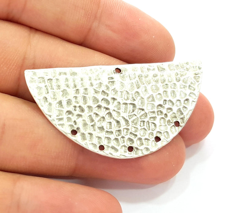 Silver Plated Connector Antique Silver Plated Brass Charms (50x25mm)  G8347