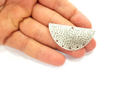 Silver Plated Connector Antique Silver Plated Brass Charms (50x25mm)  G8347