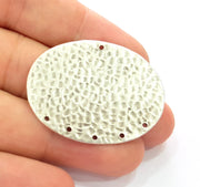 Silver Plated Connector Antique Silver Plated Brass Charms (42x32mm)  G8349