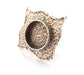 Silver Ring Blank Base Bezel Settings Cabochon Base Mountings Adjustable (20mm Blank) , Antique Silver Plated Brass G8679