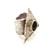 Silver Ring Blank Base Bezel Settings Cabochon Base Mountings Adjustable (10mm Blank) , Antique Silver Plated Brass G8675