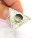 Silver Ring Blank Base Bezel Settings Cabochon Base Mountings Adjustable (10mm Blank) , Antique Silver Plated Brass G8675