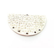 Silver Plated Connector Antique Silver Plated Brass Charms (37x22mm)  G8383