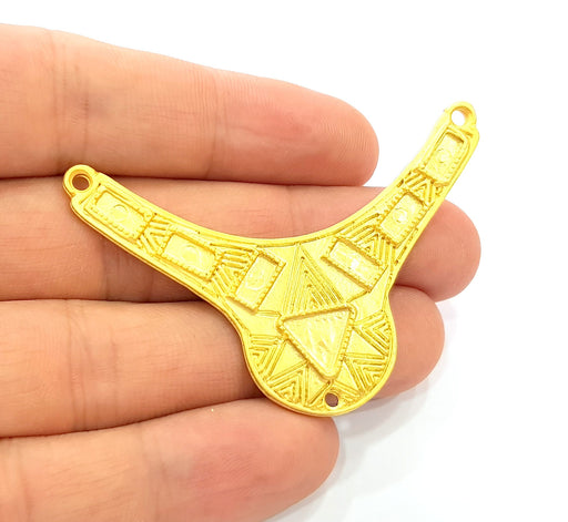 Gold Pendant Gold Plated Necklace Connector (66x30mm)  G8385