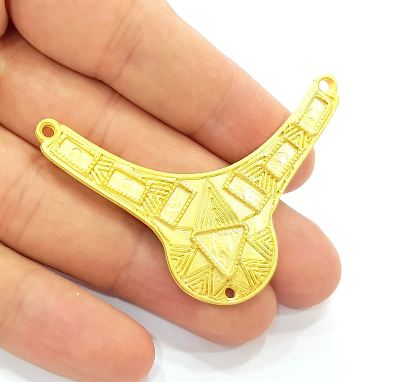 Gold Pendant Gold Plated Necklace Connector (66x30mm)  G8385