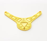Gold Pendant Gold Plated Necklace Connector (66x30mm)  G8385