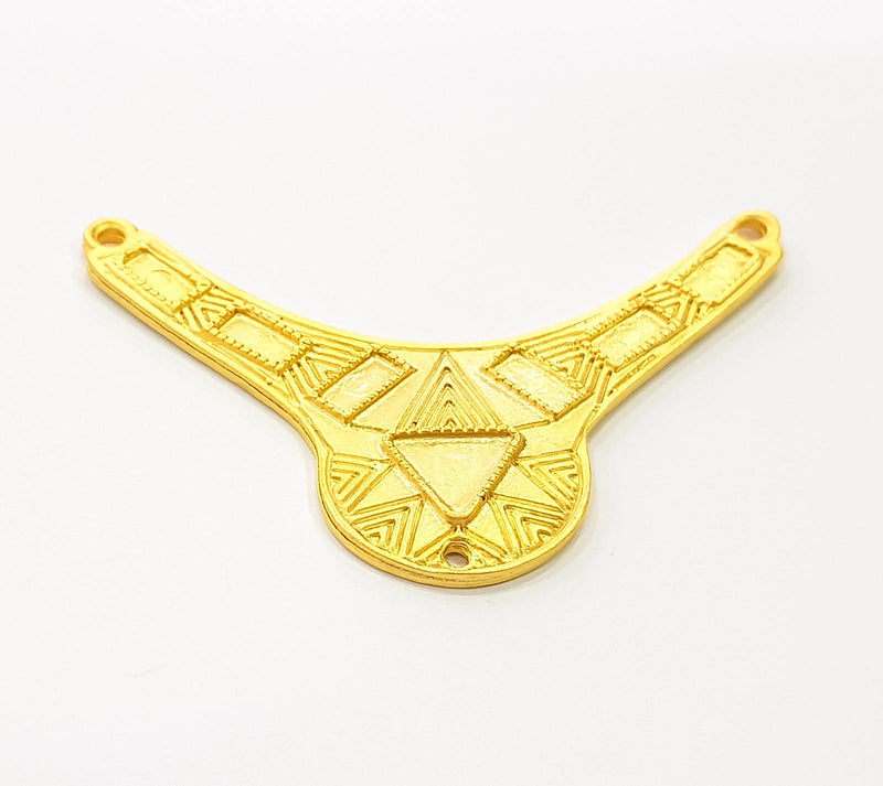 Gold Pendant Gold Plated Necklace Connector (66x30mm)  G8385