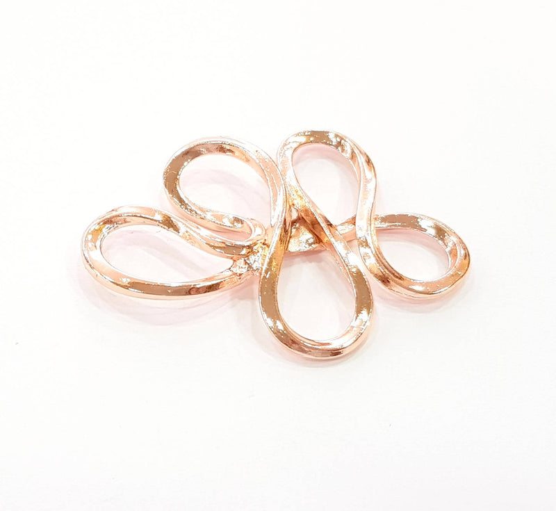 Rose Gold Pendant Connector Rose Gold Plated Pendant (53x38 mm)  G8388