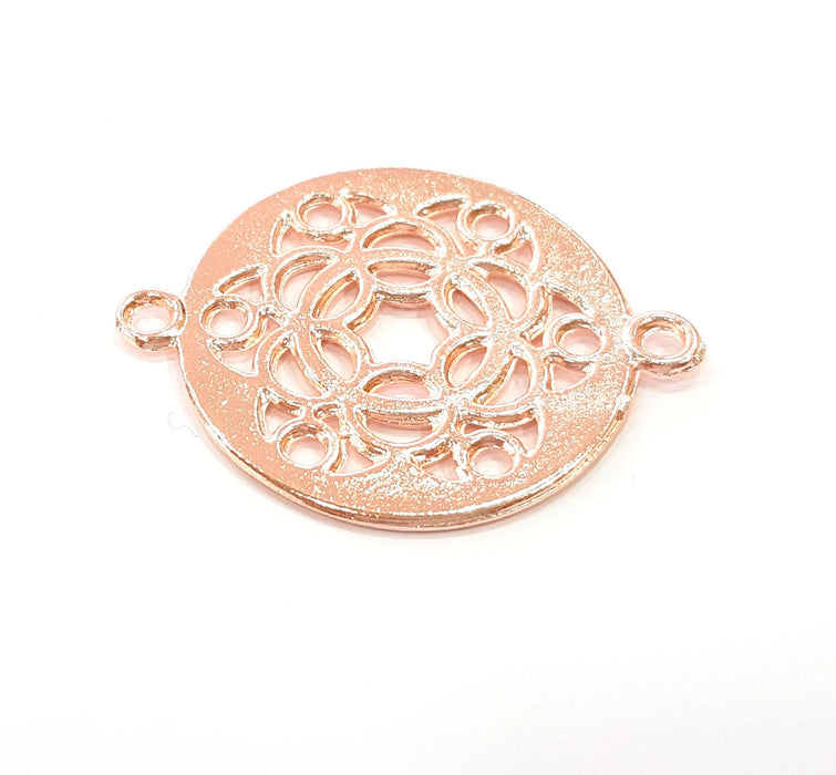 Rose Gold Pendant Connector Rose Gold Plated Pendant (45x35 mm)  G8389