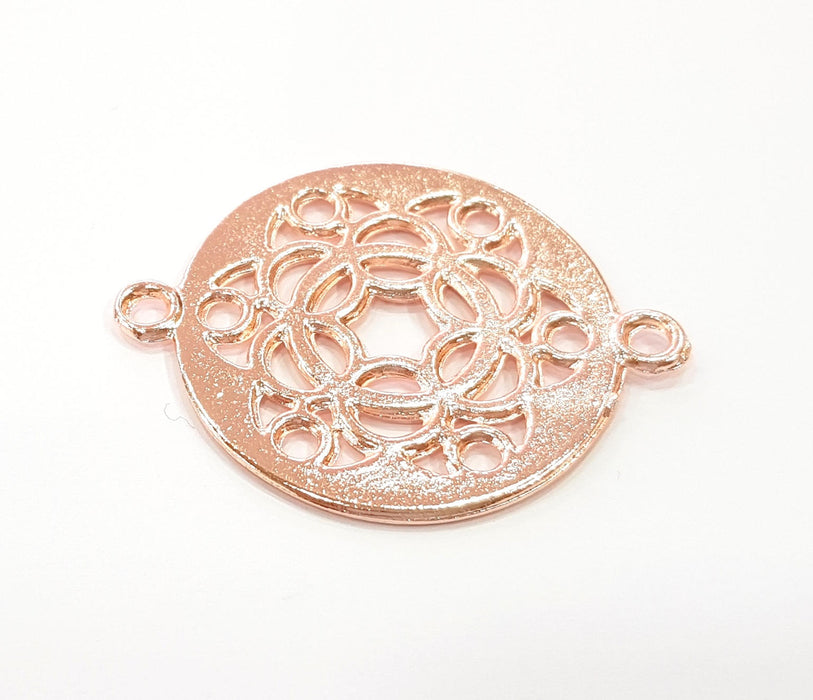 Rose Gold Pendant Connector Rose Gold Plated Pendant (45x35 mm)  G8389