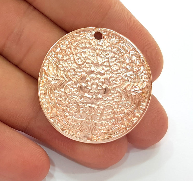 Rose Gold Pendant Rose Gold Plated Pendant (35 mm)  G8390