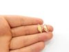 4 Rose Gold Leaf Charms Blank Rose Gold Plated Charms (18x9 mm) G8395