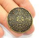 2 Antique Bronze Plated Pendant (34mm) G8402