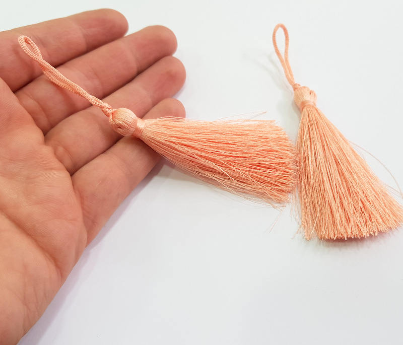 2 pcs (78 mm - 3 inches)  Soft Pink Tassel ,   G7953