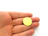 2 Gold Disc Charm Gold Plated Charms (25mm)  G7957