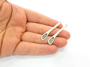 4 Silver Charms Antique Silver Charms (47x8mm) G13612