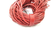 Leather Claret Red Cord 1mt-3.3 ft (1.5mm) Round Leather Lacing G7980