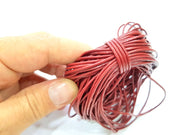 Leather Claret Red Cord 1mt-3.3 ft (1.5mm) Round Leather Lacing G7980