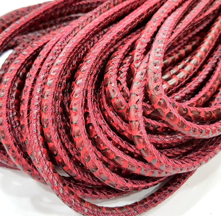 Pink Cord 1mt-3.3 ft (6mm) imitation Leather Lacing G8007