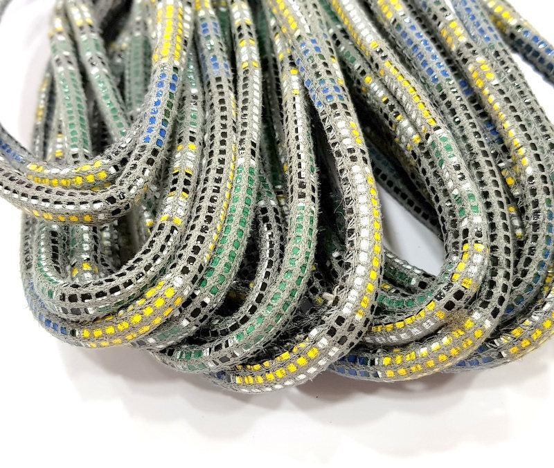 Green Cord 1mt-3.3 ft (6mm) imitation Leather Lacing G8014