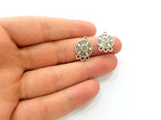 10 Silver Charms Antique Silver Plated Charms (20x14mm) G8494