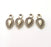 10 Silver Charms Antique Silver Plated Charms (16x8mm) G8018