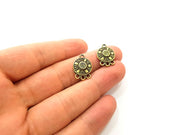 10 Antique Bronze Tribal Charm Antique Bronze Charm (20x14mm) G8025