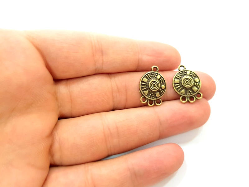 10 Antique Bronze Tribal Charm Antique Bronze Charm (20x14mm) G8025