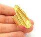 Gold Ring Blank Ring Settings Ring Bezel Base Cabochon Mountings Adjustable  (32x10x6mm blank ) Gold Plated Brass G17502
