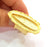 Gold Ring Blank Ring Settings Ring Bezel Base Cabochon Mountings Adjustable  (35x10mm blank ) Gold Plated Brass G8034