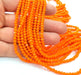 Light Orange Glass Rondelle Faceted Beads  140 Pcs (3 mm),  1 strand approx 45 cm ( approx 17,5 inch) G8043