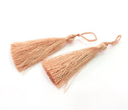 2 Tan Pink Tassel (78 mm - 3 inches) G8066