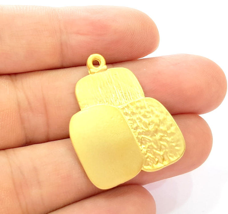 2 Gold Charms Gold Plated Charms (32x26mm)  G8082