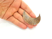 Antique Copper Moon Pendant Antique Copper Plated Pendant (61x23mm) G8091