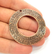 Antique Copper Medallion Pendant Antique Copper Plated Pendant (50mm) G11840