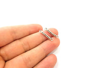 20 Silver Pendant Connector Antique Silver Plated Pendant (22x3mm) G8093