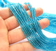 Cerulean Blue Rondelle Faceted Glass Beads 2,5x2 mm 1 Strand approx 40 cm ( approx 15 inch-  approx 190 Pcs) G8104