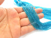 Cerulean Blue Rondelle Faceted Glass Beads 2,5x2 mm 1 Strand approx 40 cm ( approx 15 inch-  approx 190 Pcs) G8104