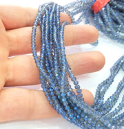 Sapphire Blue Glass Rondelle Faceted Beads 3 mm 1 Strand approx 38 cm ( approx 14,5 inch- approx 150 Pcs) G8107