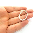 4 Silver Charms Antique Silver Plated Pendant (37x25mm) G8117