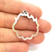 4 Silver Charms Antique Silver Plated (32x30mm) G8121