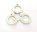 5 Silver Circle Pendant Charms Antique Silver Plated Charms (23mm) G13721