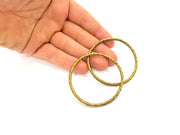 2 Antique Bronze Large Circle Connector Pendant (58mm) G8148