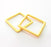 2 Gold Square Connector Pendant Gold Plated Circle (22mm) G8151