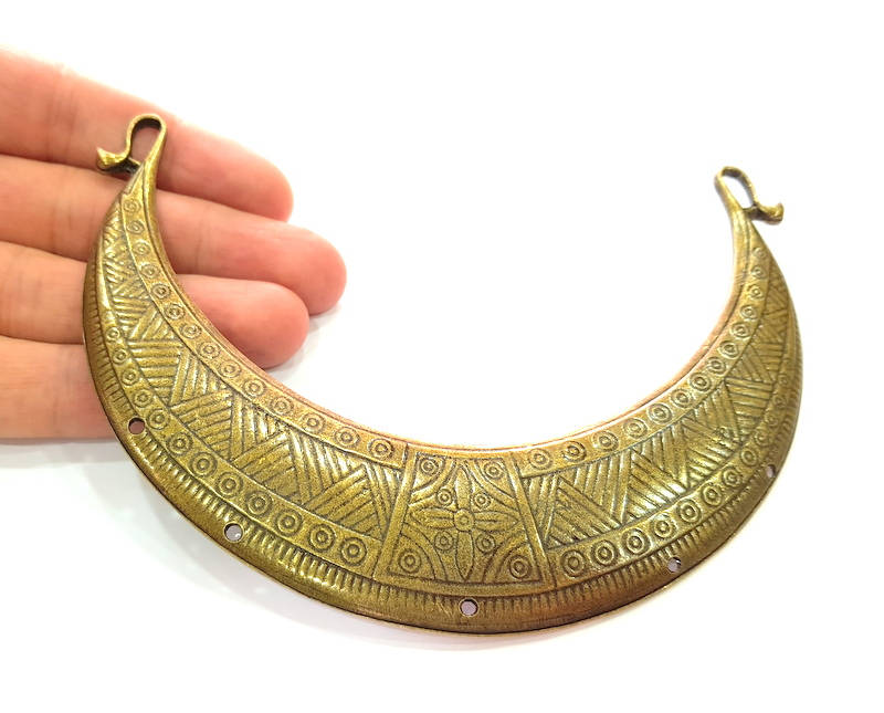 Antique Bronze Collar Pendant Pendant Antique Bronze Connector (145x32mm) G8159