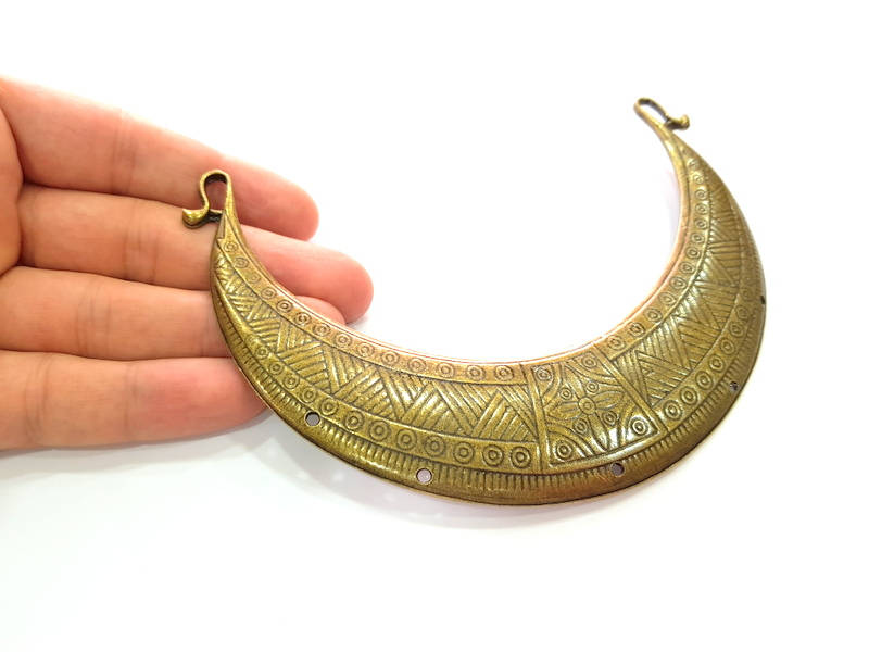 Antique Bronze Collar Pendant Pendant Antique Bronze Connector (145x32mm) G8159